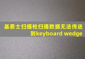 基恩士扫描枪扫描数据无法传送到keyboard wedge